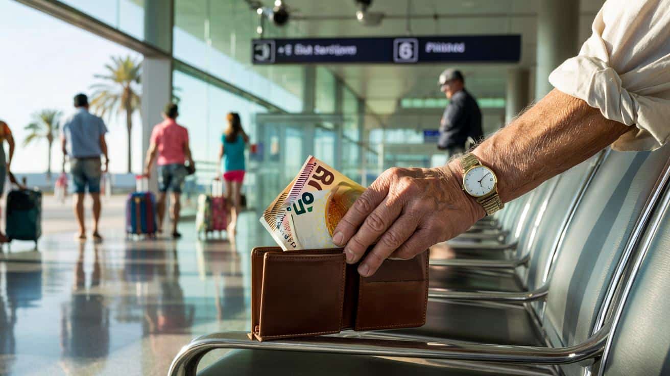 Un hombre de 72 años se queda con 3.500 euros que halló en una cartera en el aeropuerto de Son Sant Joan